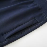 Cacomomrk PI muške kratke hlače za muškarce Ležerne prilike učvršćeni džep elastični struk ravno sportskih pantalona