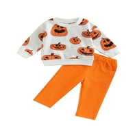 Meihuida Kid Halloween Halloween Halloween košulje s dugim rukavima Hlače za hlače duge ritve