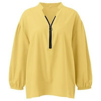 Slatke košulje žute svemirske žene Toplineno neckoffiketunska košulja s