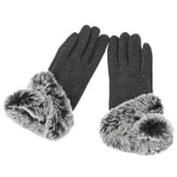 CPTFADH Women zimske rukavice na dodir za hladno vrijeme, Chenille Topla kabla pletene elastične temptražne