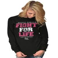 Borba za životni rak dojke Ovjestan ženska majica s dugim rukavima Brisco brendovi