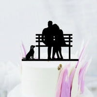 Mačka za kućne ljubimce Wedding Towper G. Gospođa Bride Groom akrilni crni torte Toppers Dekoracija
