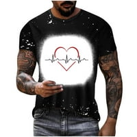 Zodggu ponude Valentines Day Pokloni Fitness Sports T Majice za muškarce Short rukava Nova moda EKG