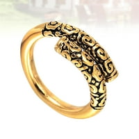 Titanium čelični prsten Zlatni kudgel prstenovi modni muški prsten titanijum čelični prsten za prste retro man prsten