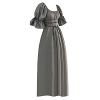 Huachen ženska vintage kratka haljina za latinu rupu O-izrez cosplay haljina