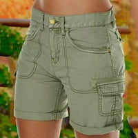 Manxivoo kratke hlače za žene Ženska labava čvrsta boja Mini pantne ljetne plažne kratke hlače Kratke vruće hlače Tegotine Teretane kratke hlače Žene zelene boje