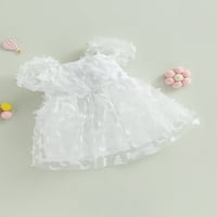 Frobukio Kids Girls Princess Haljina lisnato rukava Tulle Haljina Leptir A-line haljina Party mat haljina
