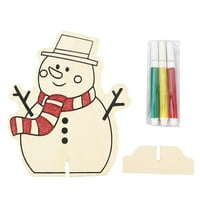 Virmaxy prodaja Božićne ukrase Drveni ukrasi DIY ručno rađeni slikarstvo Obrazovne dječje igračke multikolor