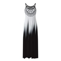 Ljetna casual haljina Ženske haljine Maxi duboki V-izrez Bodysuit ugrađeni džep crni 2xl