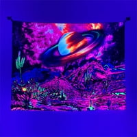 UV fluorescentna pozadina Trippy astronaut svjetlucava tapiserija Psihipedelic tapiseri zidni viseći boemski hipi tapiseri Style w: 91 XL: 71