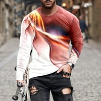 Muški casual vrhovi - modne majice za slobodno vrijeme TOP TOP dugi rukav 3D ispisani pulover posade