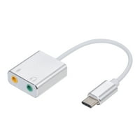 Carevas USB C Tip C Type-C vanjska kartica HI-Fi Voice 7. Adapter audio kartice USB-C za jack slušalice za zamjenu zvučnika za mikrofon za laptop Pro