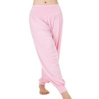 Luxplum dame joga hlače visoki struk harem hlače široka noga hipi pantalona u punoj dužini pantalona