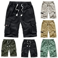 Crne kratke hlače muškarci suhi fit plus veličine teretni kratke hlače Multi-džepovi opuštene ljetne