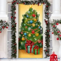 Haykey božićni poklopac božićnih ukrasnih vrata viseći poklopac vrata za ukrašavanje