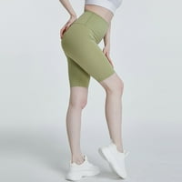 Bikerske kratke hlače Žene sa džepovima Donje hlače Hlače Yoga gamaše tanke kratke hlače za žene visoki struk