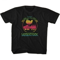 Majica za crnu majicu Woodstock gradijent