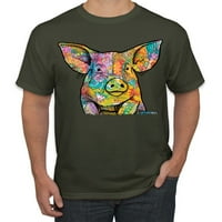 Dean Russo svinjski ljubavnik za životinje Muška grafička majica, vojna zelena, xx-velika