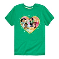 Disney Princess - Princeze Svi zajedno - Valentinovo - grafička majica kratkih rukava za mlade