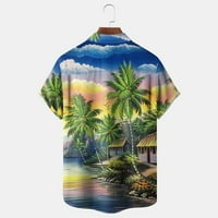 Redovna fit kratka rukava casual havajska majica za muškarce, veličine100-8xl