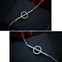Kreativna srebrna narukvica kružnog lančana lanca za djevojčice