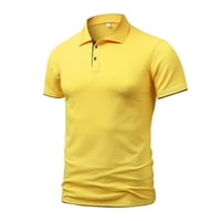 Polo košulje za muškarce muško proljeće ljeto čisto pamuk dvostruko dugme pune boje rever za golf majica