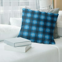 Artverse Carolina Fudbal luksuzni plaćeni naglasak jastuk-pamuk Twill Carolina plavi bijeli crni medij