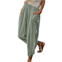 Gacuw posteljine za žene široke nogu pantalone plus veličina Regularna fit dugačke hlače Lounge pantalone