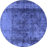 Ahgly Company u zatvorenom okruglu okrugli orijentalni plavi industrijski prostirki, 6 'krug