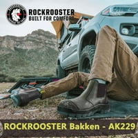 Bakken 6 Muški tamno smeđi čelični nožni antistatički sigurnosni čizme Chelsea za odrasle EE Wide AK229-10.5
