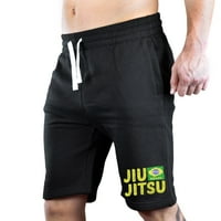 Muška brazil zastava Jiu Jitsu Black Fleece Jogger Sweatpant Teretane Hlače velike crne boje