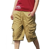 Muške modne kratke hlače plus veličina casual puni zatvarač sa punim bojama pet bodova Tegotine s više džepova, ljetne, prozračne sportske kratke hlače 40