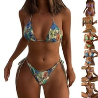 Ženski kupaći kostimi za žene od tiskane bikini up up up up podijeljeni kupaći kostim bikini za žene