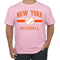Divlji Bobby City of New York Baseball Fantasy Fon Sports Muška majica, svijetlo ružičasta, 3x-velika