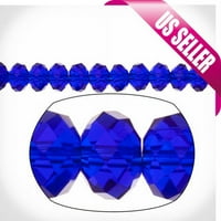 Sapphire Blue Rondelle Crystal perle 4x, perle 2string s