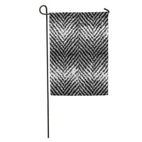 Uzorak sažetak HERINGSBONE i izbjeljene suptilne pruge crna Classic Creative Garden Zastava Dekorativna zastava Kuća baner