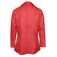 Blazers aboser Plus Veličina za žene Business casual dugih rukava Cardigan Slim Lapl jakna od punog boja