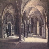 Canterbury kapela naše dame, podzemna, katedrala, katedrala Print William B. Gardner