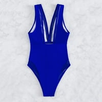 Ženske kostimine Monokini kupaći kostimi Moda Solid Boja pređa Duboko V Odjela za kupalište uz more Bazen odjeći za kupalište