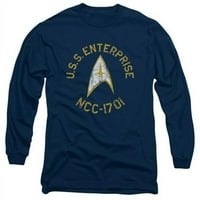 Trevco Star Trek-Collegiate - dugih rukava za odrasle 18- TEE - Mornari