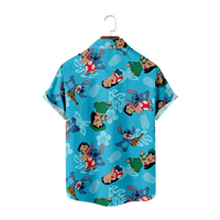 Majica kratkih rukava Loli i Stitch, 3D štampana majica, velika kubanska majica za plažu i bar, ljetni