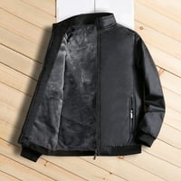 Pgeraug za muškarce Sportska jakna na otvorenom patentni sakupljač sa koljkom sa zatvaračem sa džepovima Jakne za muškarce Grey XL