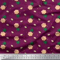 Tkanina Soimoi Rayon, lišće i cvjetna isječka umjetnost tkanina od dvorišta široka