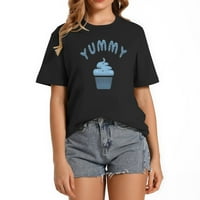 Ljubitelj torte Ženska grafička majica kratkih rukava sa stilskim ljetnim vrhom, udobnim i modnim ljetnim
