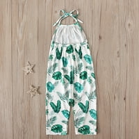 Leesechin Baby Bodysuit Toddler Kids Boys Girls Ljetni modni slatki cvijet Ispis Lacing Joper kombinezon