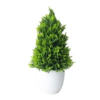 Simulacija božićnog drvce Bonsai plastična zelena biljka lažna cvijeća ukidana ukras mali ukras za kućni