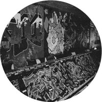 Ahgly Company u zatvorenom okruglom uzorkovima u ponoćni sivi prostirke, 5 'krug