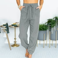 Bigersell ženske klasične pantalone hlače pune dužine hlače Žene modne ležerne boje pune boje visoke