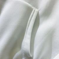Shiusina ženski ispis dugih rukava dugih rukava povremena bluza pulover bijeli