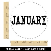 Januarski mjesec Kalendar Zabavni tekst Gumeni pečat za Scrapbooking Crafting Stafring - Veliki